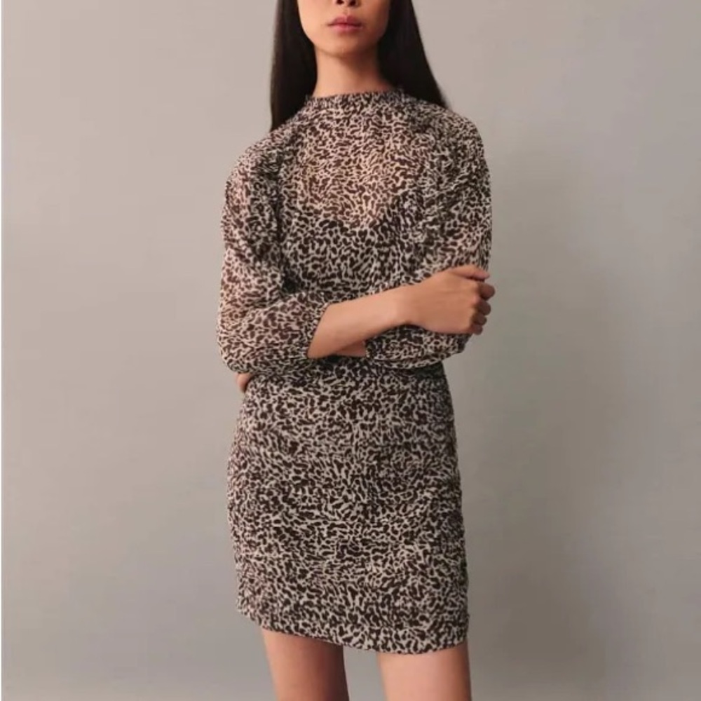 MNG Animal Print Mini Dress